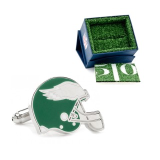 Retro Philadelphia Eagles Helmet Cufflinks