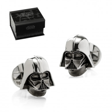 Sterling Silver 3D Darth Vader Cufflinks