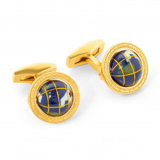 Vermeil Spinning Globe Cufflinks