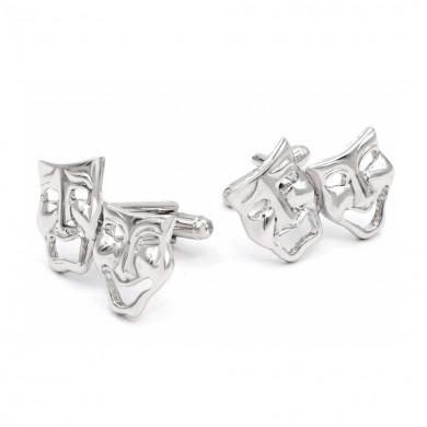 Comedy & Tragedy Silver Cufflinks