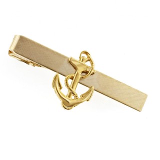 Gold Anchor Tie Clip