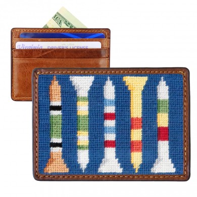 Needlepoint Golf Tees Card Wallet