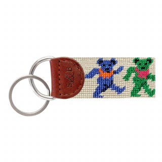 Grateful Dead Dancing Bears Beige Key Fob