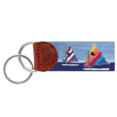 Day Sailor Needlepoint Key Fob