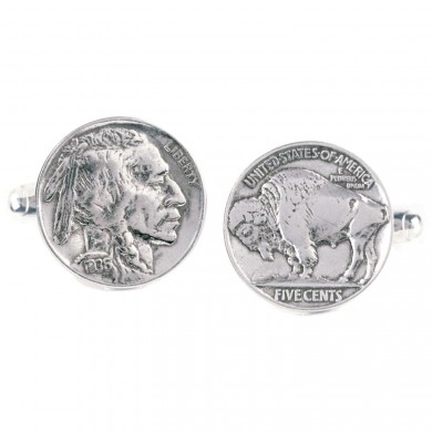 Real Buffalo Nickel Cufflinks