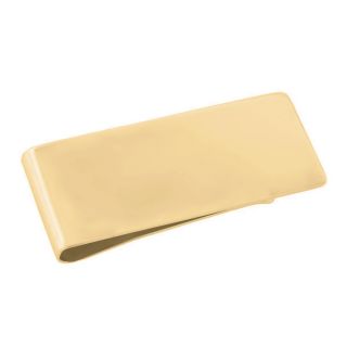 Polished Gold Engravable Money Clip