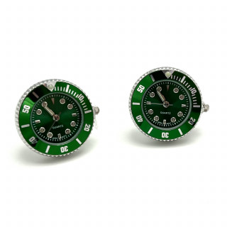 Deep Green Working Watch Cufflinks