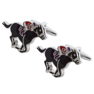 Racehorse and Jockey Cufflinks