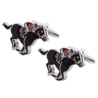 Racehorse and Jockey Cufflinks