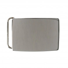 Smooth Edge Silver Belt Buckle