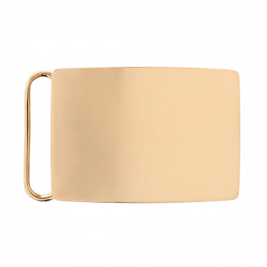Smooth Edge Gold Belt Buckle