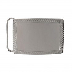 Scallop Edge Silver Belt Buckle