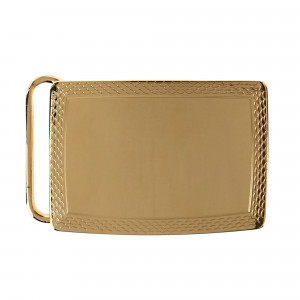 Scallop Edge Gold Belt Buckle
