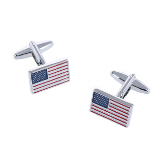 American Flag Enamel Cufflinks