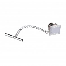 Engine Turned Sterling Tie Tack