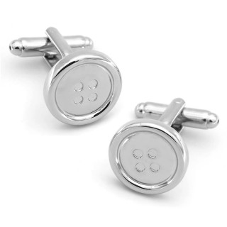 Sterling Silver Button Cufflinks