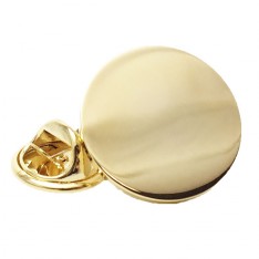 Round Vermeil Engravable Lapel Pin