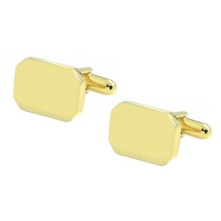 18KT Gold Plated Octagonal Cufflinks