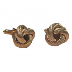 Rose Gold Textured Knot Cufflinks