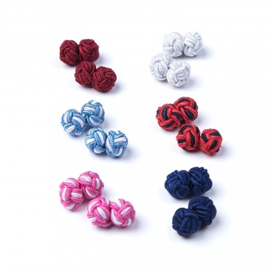 Fabric Knot Cufflinks 6-Pack