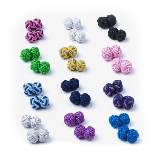 Fabric Knot Cufflinks 12-Pack