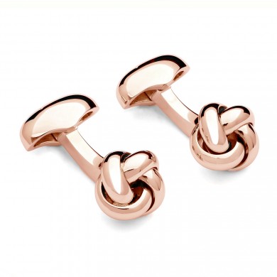 Rose Gold Smooth Knot Cufflinks