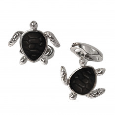 Onyx Turtle Cufflinks