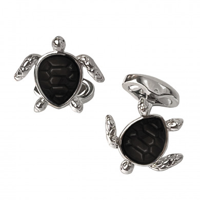 Onyx Turtle Cufflinks