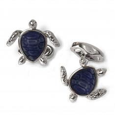 Sodalite Turtle Cufflinks