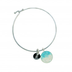 Round Turquoise Gradient Bangle