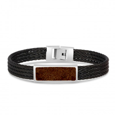Fenway Park Sand Nautical Steel Cable Bracelet