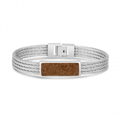 Yankee Stadium Sand Nautical Steel Cable Bracelet