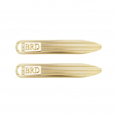 10K Yellow Gold Textured Monogram Collar Stay