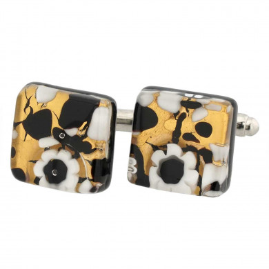 Gold Murano Glass Cufflinks