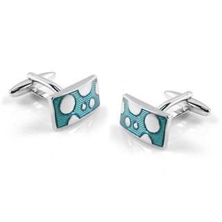 Teal Ocean Bubble Dots Cufflinks