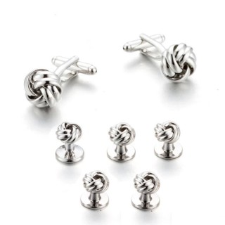 Silver Knot Five-Stud Set