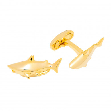 Gold Shark Cufflinks