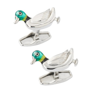 Silver Mallard Cufflinks