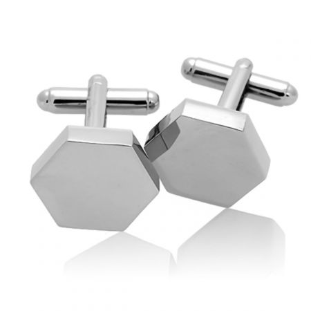 Silver Toned Cube Cufflinks