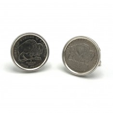 Sterling Silver Buffalo Nickel Coin Cufflinks