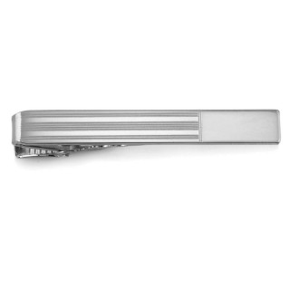 Etched Silver Engravable Tie Bar