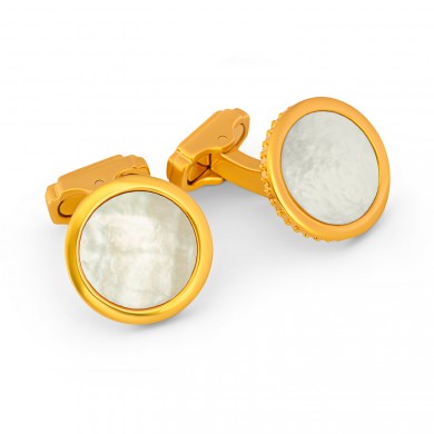 Satin Gold Mother of Pearl Cufflinks