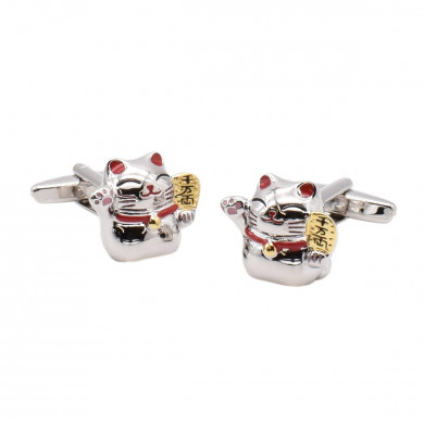 Chinese Lucky Cat Cufflinks