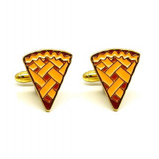 Gold Finish Pie Cufflinks