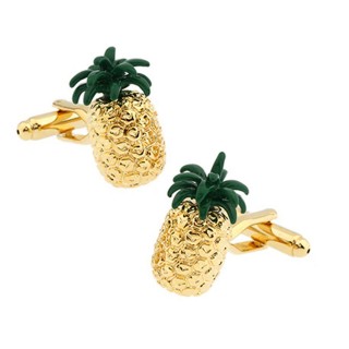 Gold Finish Pineapple Cufflinks