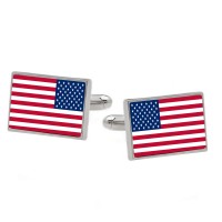 United States USA Flag Silhouette Nevada NV Bronze Cufflinks 