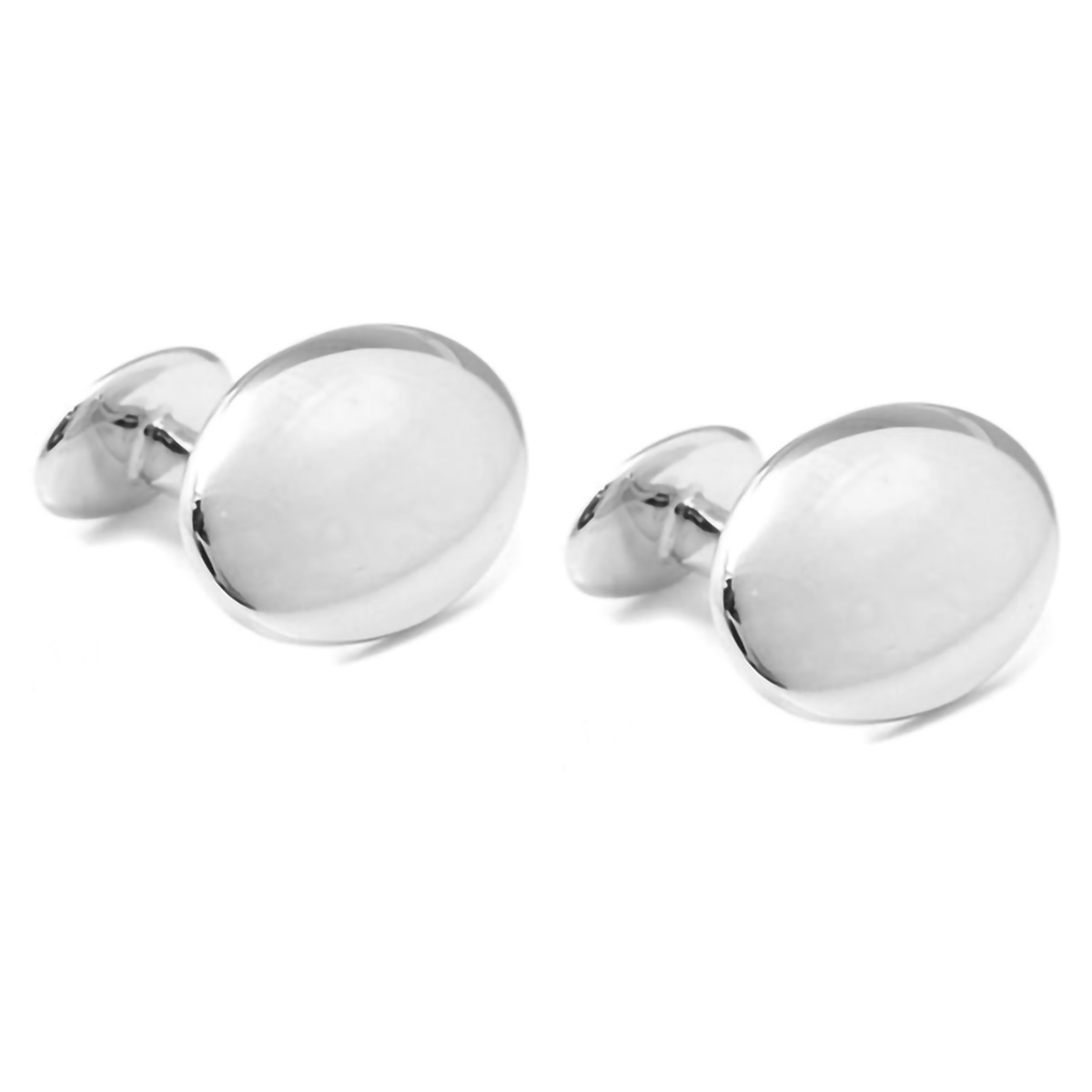 Sterling Oval Engravable Cufflinks Cufflinks Depot