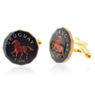 Uruguay's Horse Coin Cufflinks