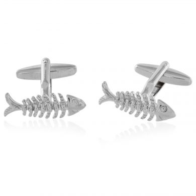 Silver Fish Scales Cufflinks