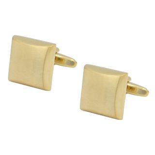 Gold Square Engravable Cufflinks